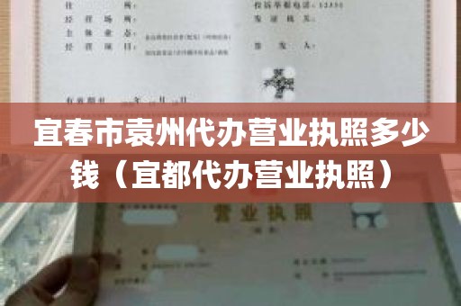 宜春市袁州代办营业执照多少钱（宜都代办营业执照）