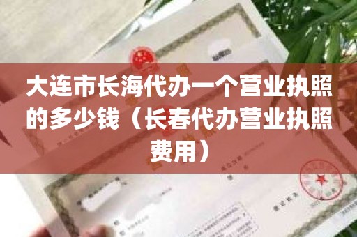 大连市长海代办一个营业执照的多少钱（长春代办营业执照费用）