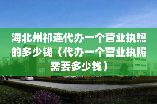 海北州祁连代办一个营业执照的多少钱（代办一个营业执照需要多少钱）