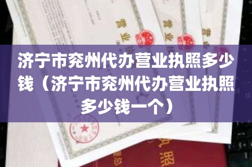 济宁市兖州代办营业执照多少钱（济宁市兖州代办营业执照多少钱一个）