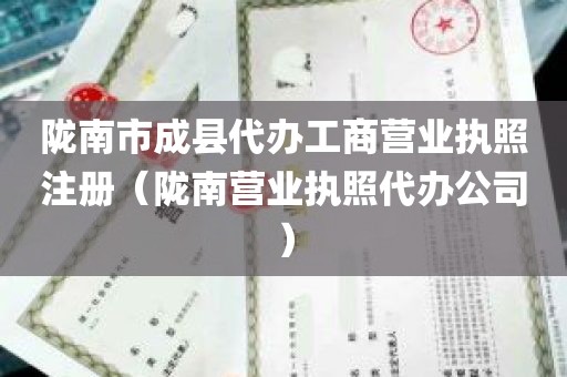 陇南市成县代办工商营业执照注册（陇南营业执照代办公司）