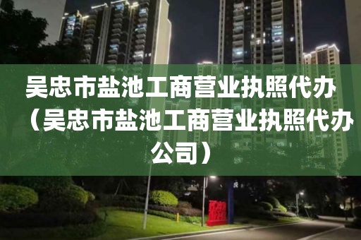 吴忠市盐池工商营业执照代办（吴忠市盐池工商营业执照代办公司）