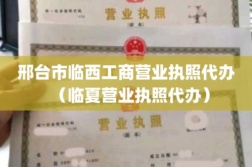 邢台市临西工商营业执照代办（临夏营业执照代办）