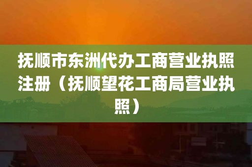 抚顺市东洲代办工商营业执照注册（抚顺望花工商局营业执照）