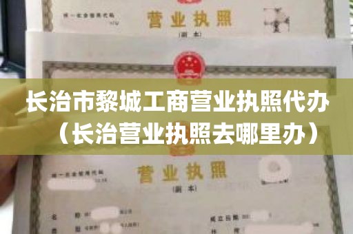 长治市黎城工商营业执照代办（长治营业执照去哪里办）