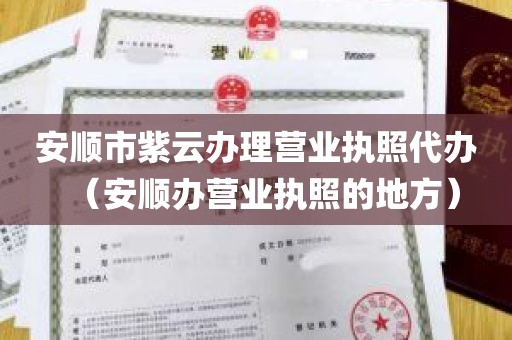 安顺市紫云办理营业执照代办（安顺办营业执照的地方）