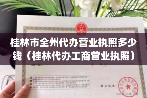 桂林市全州代办营业执照多少钱（桂林代办工商营业执照）