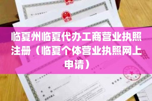 临夏州临夏代办工商营业执照注册（临夏个体营业执照网上申请）