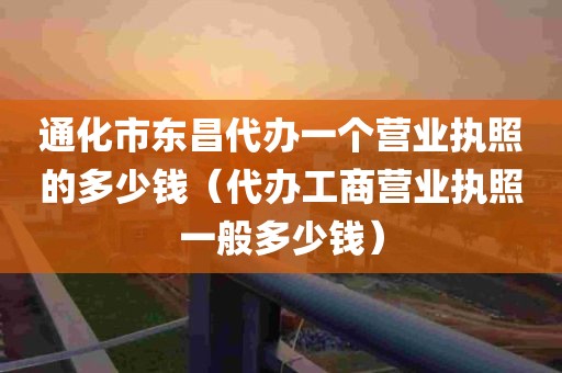 通化市东昌代办一个营业执照的多少钱（代办工商营业执照一般多少钱）