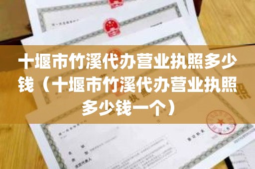 十堰市竹溪代办营业执照多少钱（十堰市竹溪代办营业执照多少钱一个）