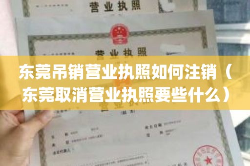 东莞吊销营业执照如何注销（东莞取消营业执照要些什么）