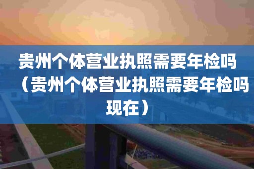 贵州个体营业执照需要年检吗（贵州个体营业执照需要年检吗现在）