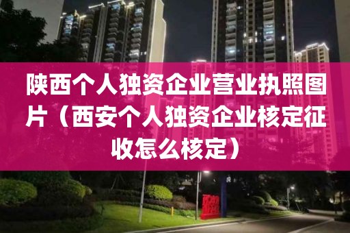 陕西个人独资企业营业执照图片（西安个人独资企业核定征收怎么核定）