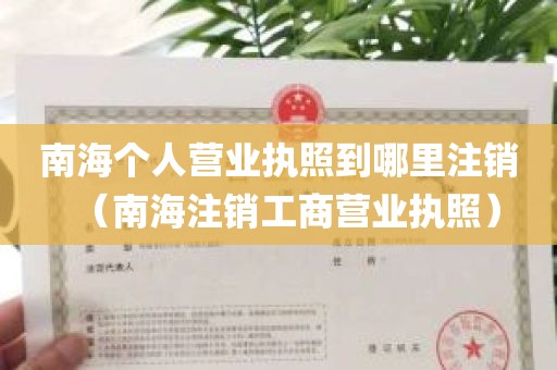 南海个人营业执照到哪里注销（南海注销工商营业执照）