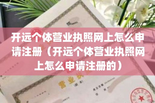 开远个体营业执照网上怎么申请注册（开远个体营业执照网上怎么申请注册的）