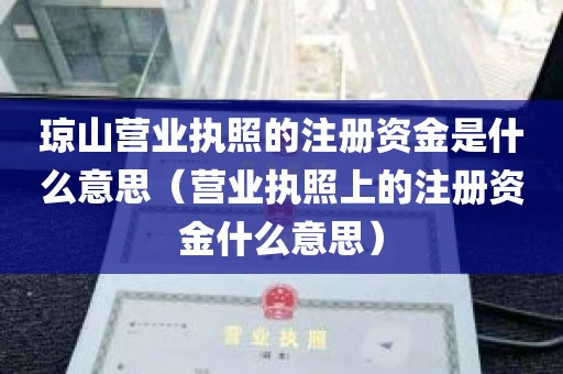 琼山营业执照的注册资金是什么意思（营业执照上的注册资金什么意思）