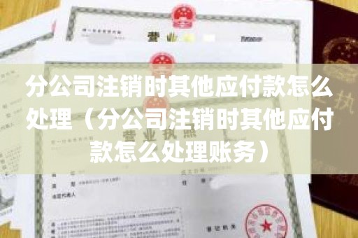 分公司注销时其他应付款怎么处理（分公司注销时其他应付款怎么处理账务）