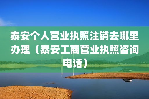 泰安个人营业执照注销去哪里办理（泰安工商营业执照咨询电话）