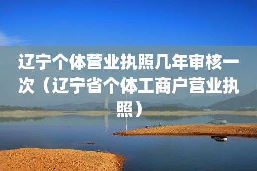 辽宁个体营业执照几年审核一次（辽宁省个体工商户营业执照）