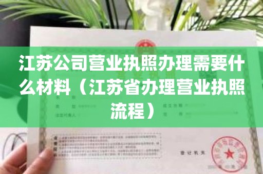 江苏公司营业执照办理需要什么材料（江苏省办理营业执照流程）