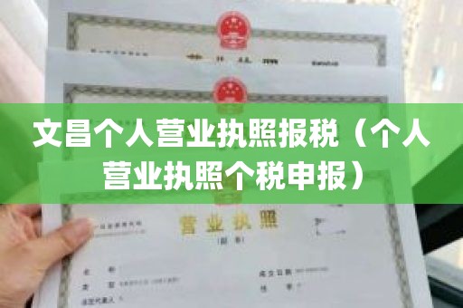 文昌个人营业执照报税（个人营业执照个税申报）