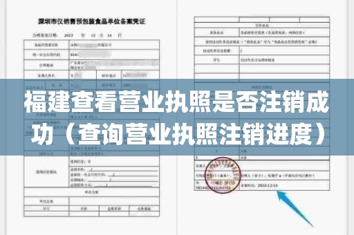 福建查看营业执照是否注销成功（查询营业执照注销进度）