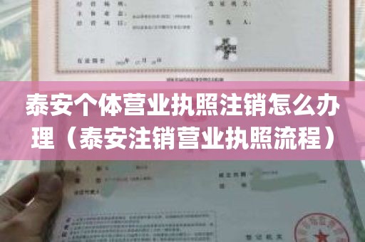 泰安个体营业执照注销怎么办理（泰安注销营业执照流程）