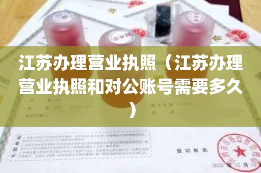 江苏办理营业执照（江苏办理营业执照和对公账号需要多久）