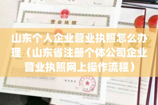 山东个人企业营业执照怎么办理（山东省注册个体公司企业营业执照网上操作流程）