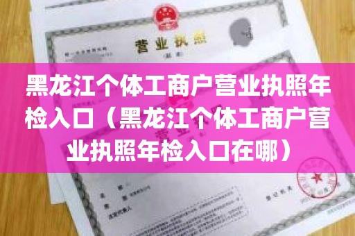 黑龙江个体工商户营业执照年检入口（黑龙江个体工商户营业执照年检入口在哪）