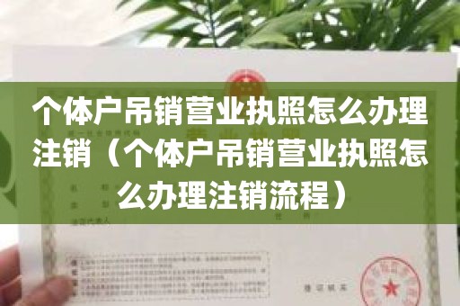 个体户吊销营业执照怎么办理注销（个体户吊销营业执照怎么办理注销流程）