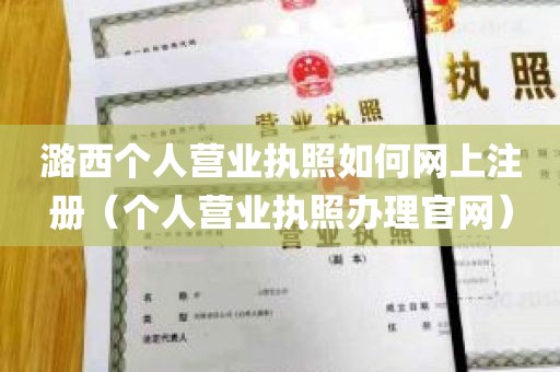 潞西个人营业执照如何网上注册（个人营业执照办理官网）