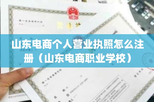 山东电商个人营业执照怎么注册（山东电商职业学校）