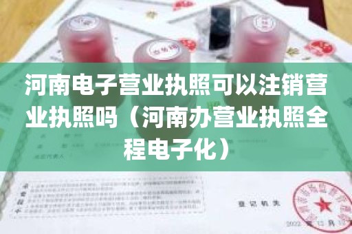 河南电子营业执照可以注销营业执照吗（河南办营业执照全程电子化）