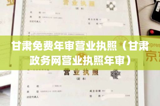 甘肃免费年审营业执照（甘肃政务网营业执照年审）