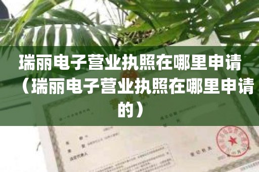 瑞丽电子营业执照在哪里申请（瑞丽电子营业执照在哪里申请的）