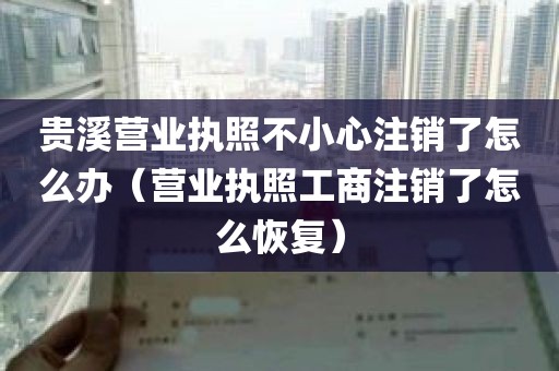 贵溪营业执照不小心注销了怎么办（营业执照工商注销了怎么恢复）