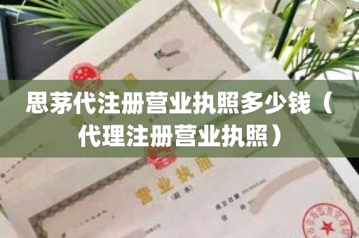 思茅代注册营业执照多少钱（代理注册营业执照）