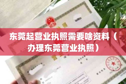 东莞起营业执照需要啥资料（办理东莞营业执照）