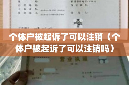 个体户被起诉了可以注销（个体户被起诉了可以注销吗）