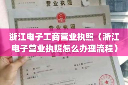 浙江电子工商营业执照（浙江电子营业执照怎么办理流程）