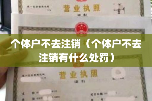 个体户不去注销（个体户不去注销有什么处罚）