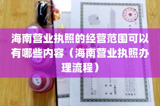 海南营业执照的经营范围可以有哪些内容（海南营业执照办理流程）