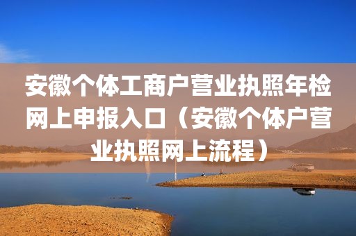 安徽个体工商户营业执照年检网上申报入口（安徽个体户营业执照网上流程）