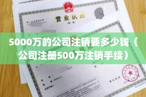 5000万的公司注销要多少钱（公司注册500万注销手续）