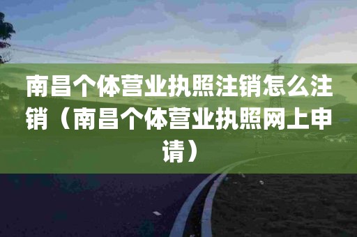 南昌个体营业执照注销怎么注销（南昌个体营业执照网上申请）