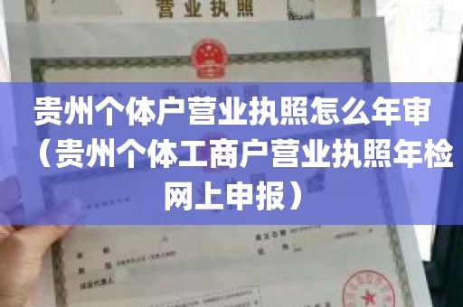 贵州个体户营业执照怎么年审（贵州个体工商户营业执照年检网上申报）