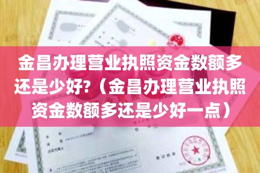 金昌办理营业执照资金数额多还是少好?（金昌办理营业执照资金数额多还是少好一点）