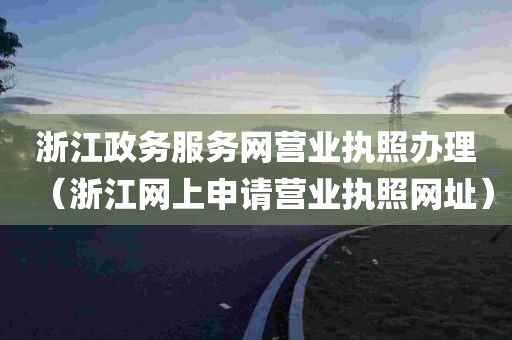 浙江政务服务网营业执照办理（浙江网上申请营业执照网址）