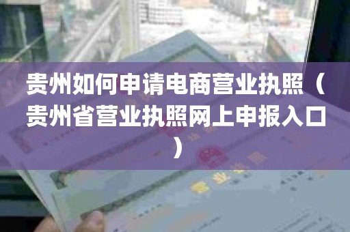 贵州如何申请电商营业执照（贵州省营业执照网上申报入口）